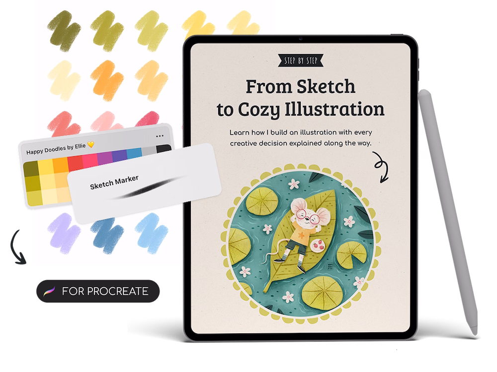From Sketch
to Cozy Illustration